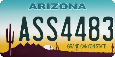 AZ license plate ASS4483