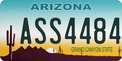 AZ license plate ASS4484