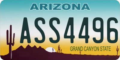AZ license plate ASS4496