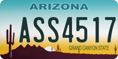 AZ license plate ASS4517