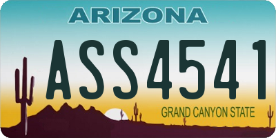 AZ license plate ASS4541