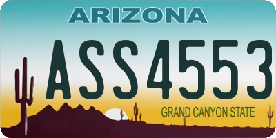 AZ license plate ASS4553