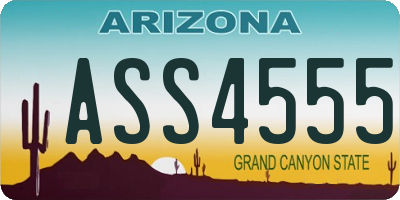 AZ license plate ASS4555