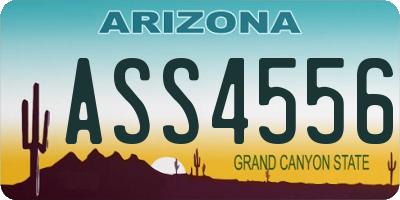 AZ license plate ASS4556
