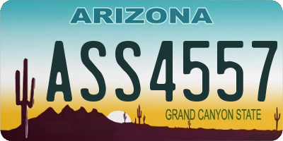 AZ license plate ASS4557