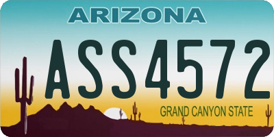 AZ license plate ASS4572
