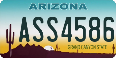 AZ license plate ASS4586