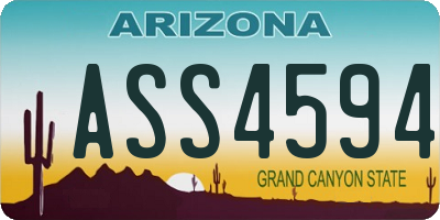 AZ license plate ASS4594