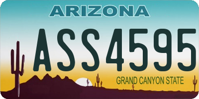 AZ license plate ASS4595