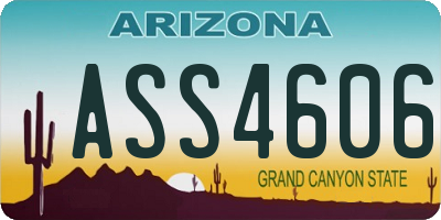 AZ license plate ASS4606