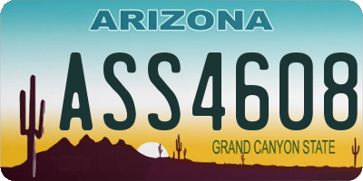 AZ license plate ASS4608
