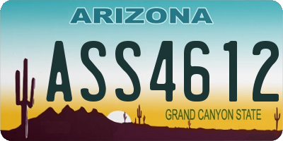 AZ license plate ASS4612