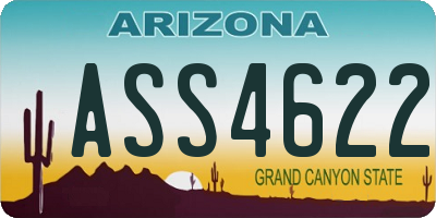 AZ license plate ASS4622
