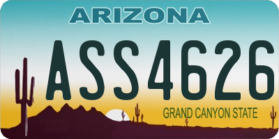 AZ license plate ASS4626