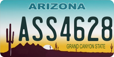 AZ license plate ASS4628