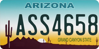 AZ license plate ASS4658