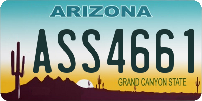 AZ license plate ASS4661