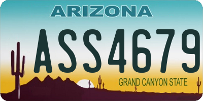 AZ license plate ASS4679