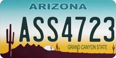 AZ license plate ASS4723