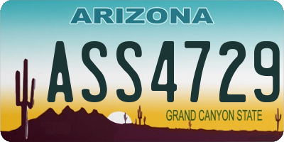 AZ license plate ASS4729