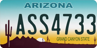 AZ license plate ASS4733