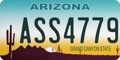AZ license plate ASS4779