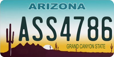 AZ license plate ASS4786