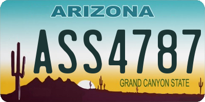 AZ license plate ASS4787