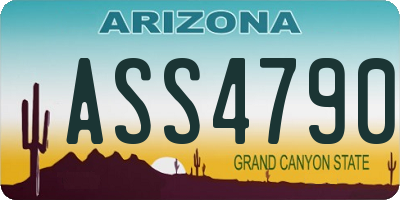 AZ license plate ASS4790