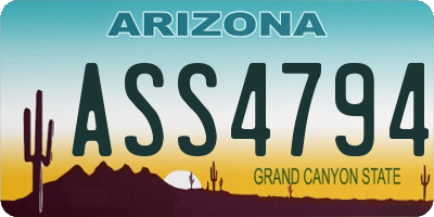 AZ license plate ASS4794