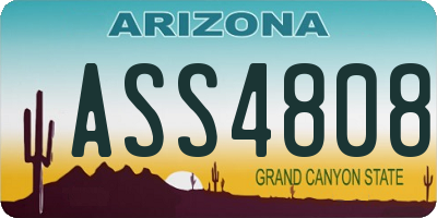 AZ license plate ASS4808
