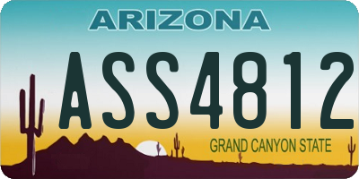 AZ license plate ASS4812
