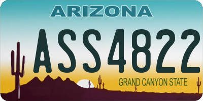 AZ license plate ASS4822