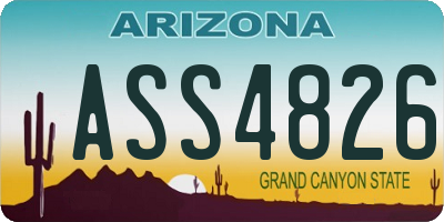 AZ license plate ASS4826