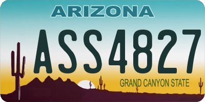 AZ license plate ASS4827