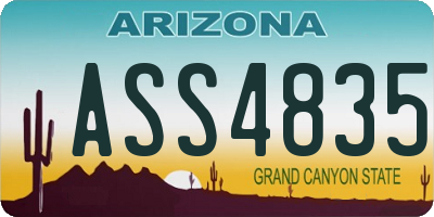 AZ license plate ASS4835