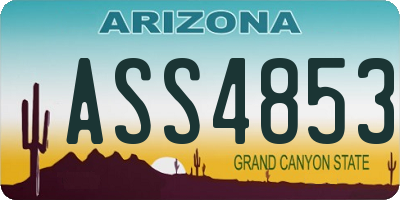 AZ license plate ASS4853