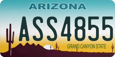 AZ license plate ASS4855