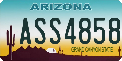 AZ license plate ASS4858