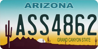 AZ license plate ASS4862