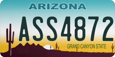 AZ license plate ASS4872