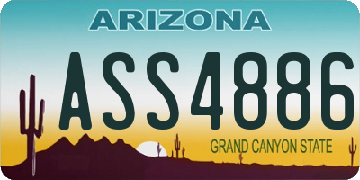 AZ license plate ASS4886