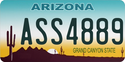 AZ license plate ASS4889