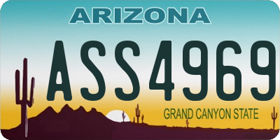 AZ license plate ASS4969