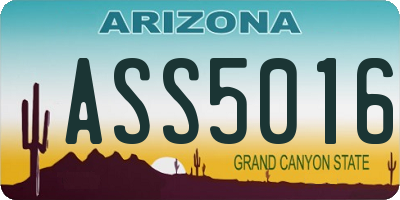 AZ license plate ASS5016