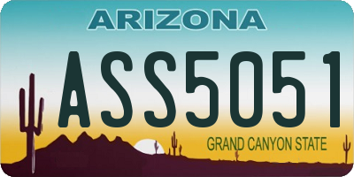 AZ license plate ASS5051