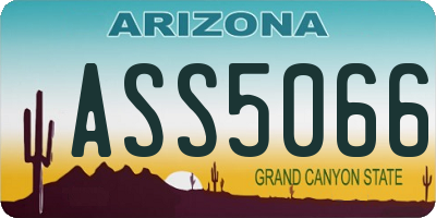 AZ license plate ASS5066
