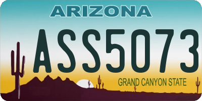 AZ license plate ASS5073