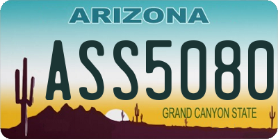 AZ license plate ASS5080