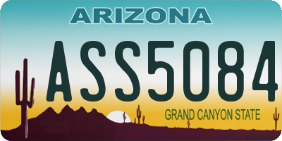 AZ license plate ASS5084